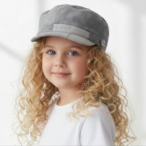 San Diego Hat Co Girls Gray Patchwork Cap NWT